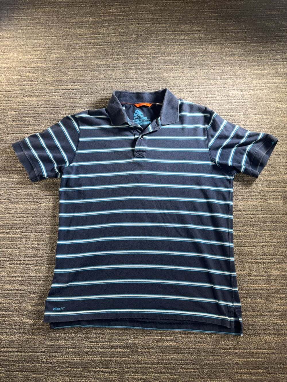 Nike ACG All Conditions Gear Striped Polo Shirt Men's Size M